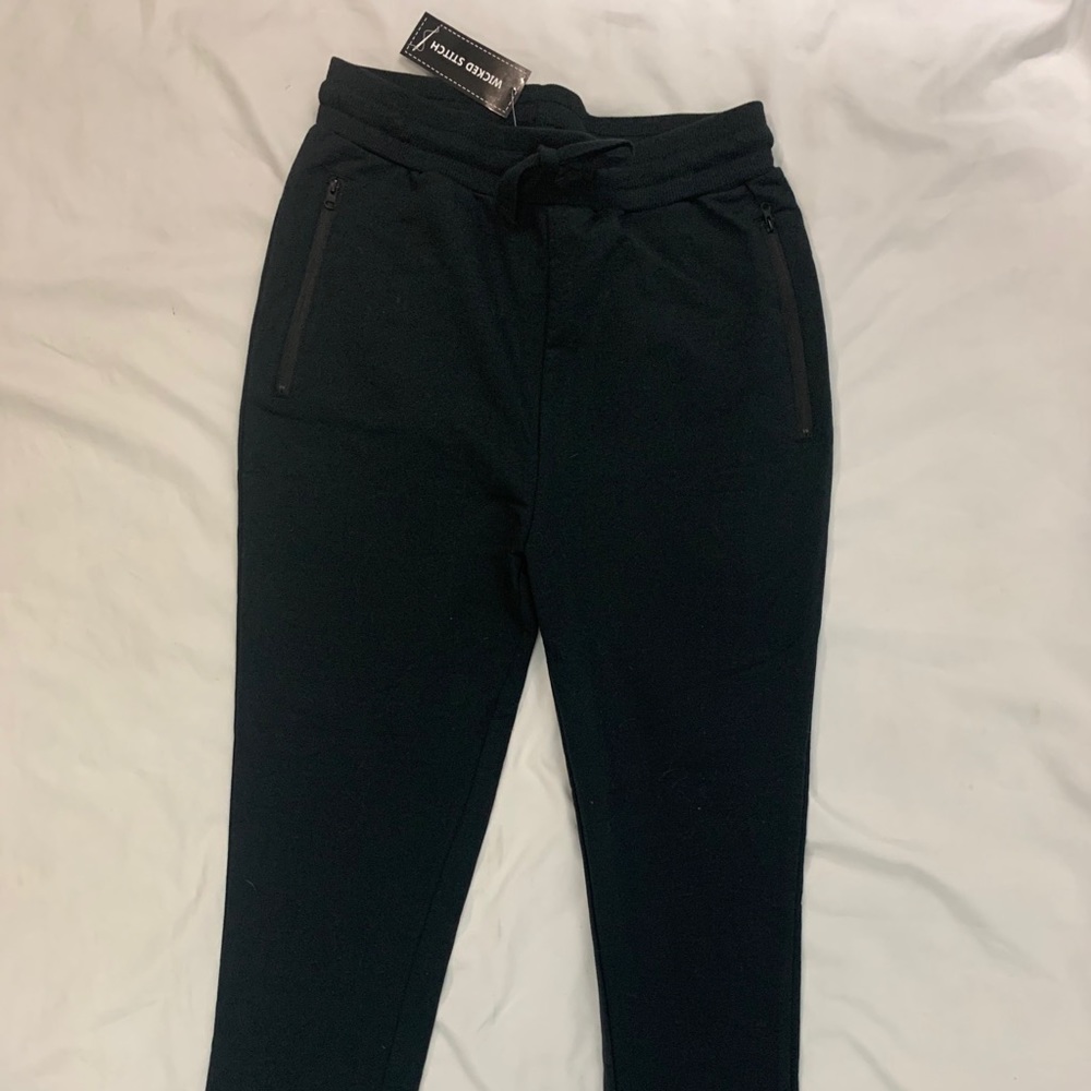 NWT Wicked Stitch Men's Jogger Sweatpants‎ Black - Picture 2 of 5